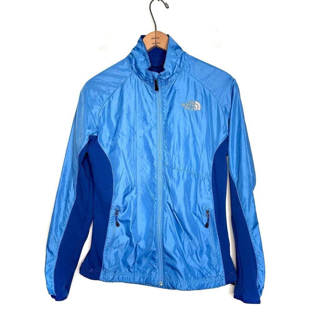 The North Face Blue Windbreaker Front Zip Lightweight Jacket Woman’s Size Medium